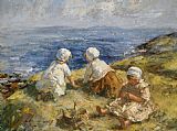 Famous Summer Paintings - Summer on the Clifftops